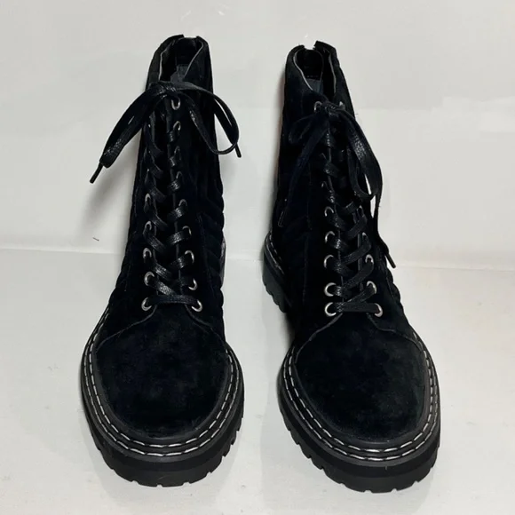 Vince Camuto x Fashion Jackson Puchenie Suede Lace-Up Hiker Boots - Picture 3 of 6